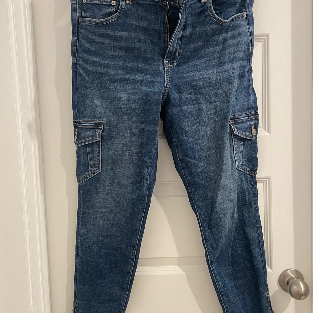 American Eagle Outfitters Dark Blue High Rise Denim Jegging
